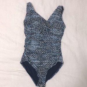 Womens swimsuit one-piece sx small 2 navy tie dye